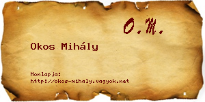 Okos Mihály névjegykártya